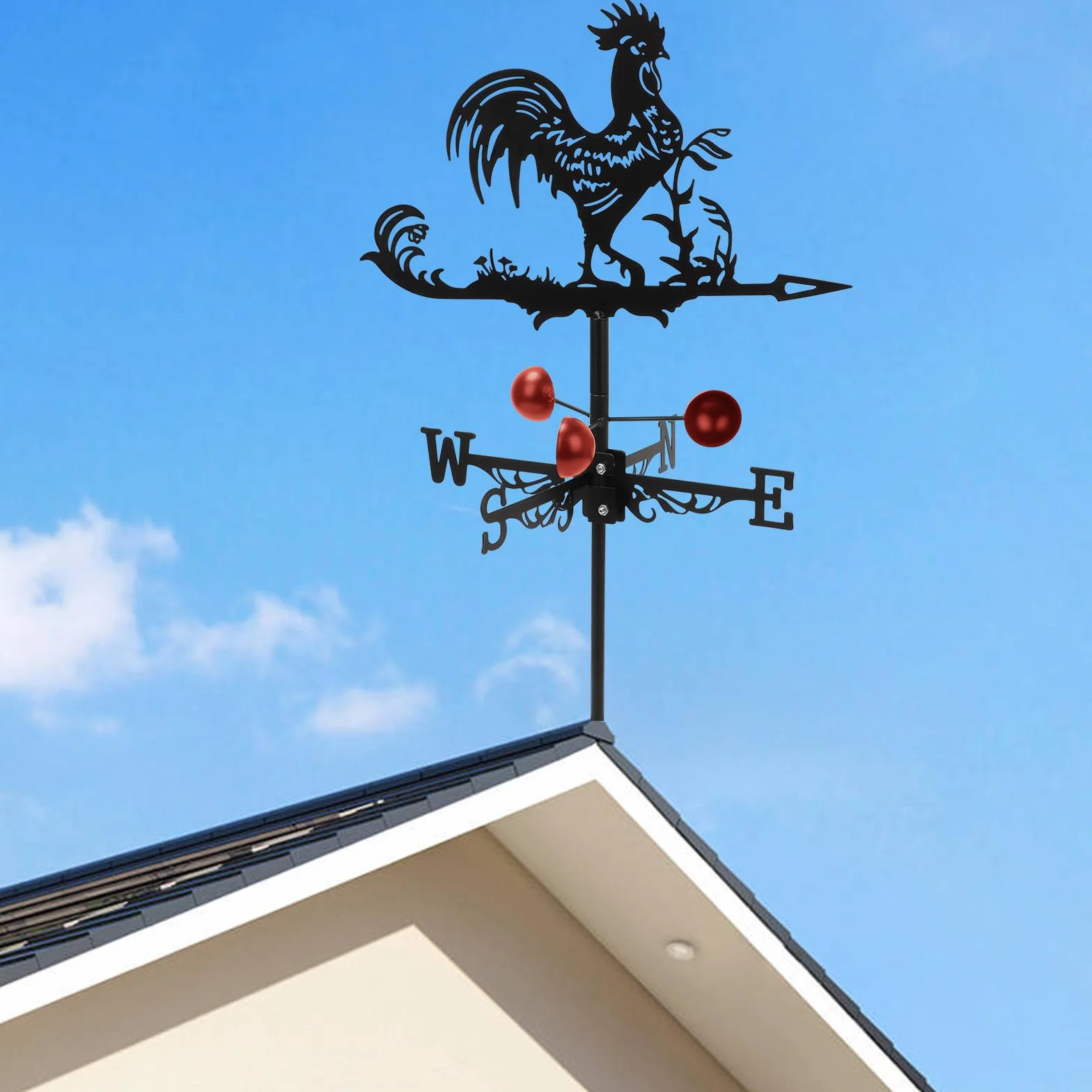 Veleta Meteorológica de Metal con Diseño de Animales, Indicador de Dirección del Viento para Exteriores