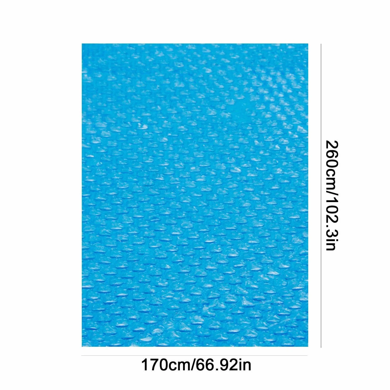 Cobertor Solar Piscina 260x170cm Plástico Burbujas Cubierta Solar Rectangular Redonda Impermeable