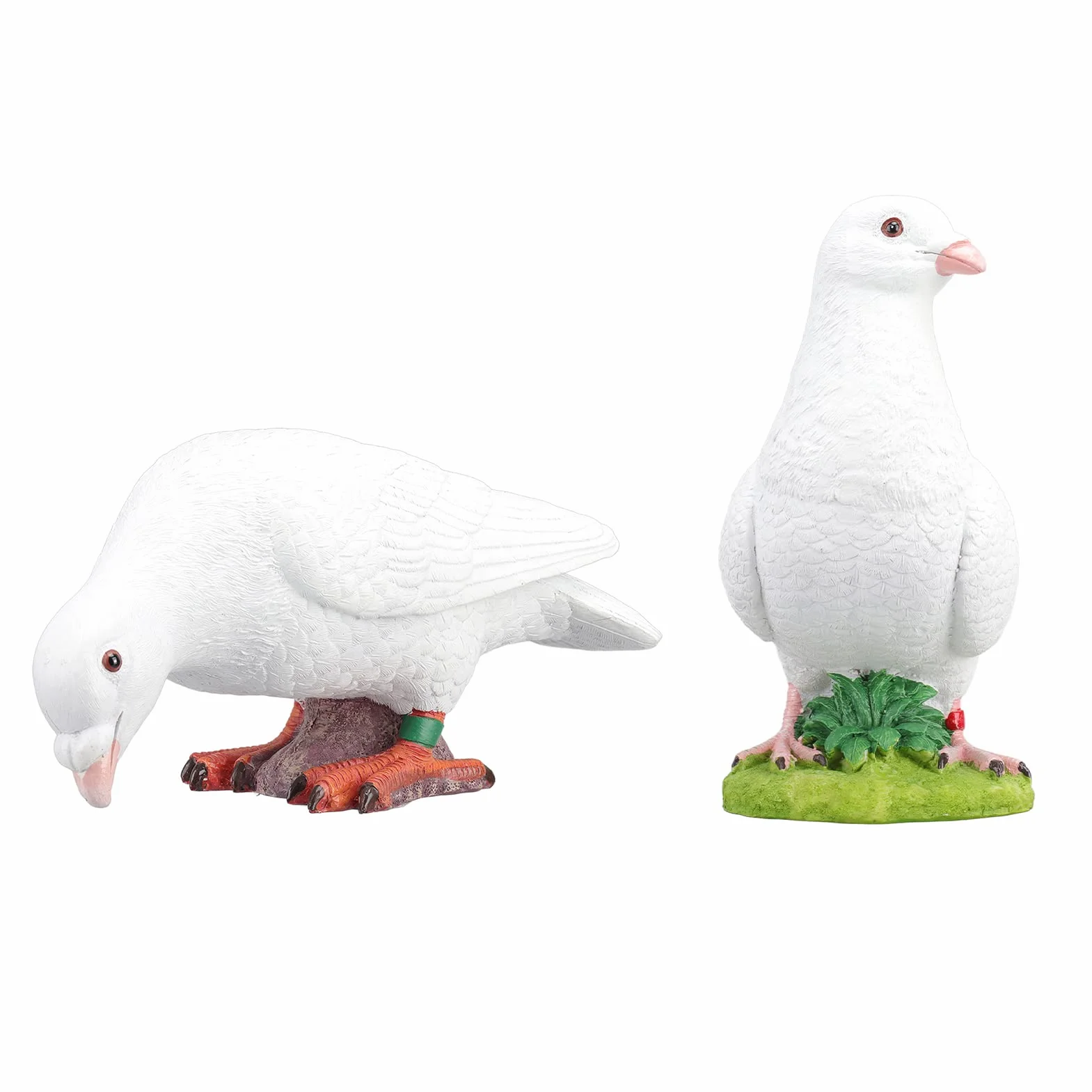 Buachois Modelo de Paloma Blanca, Adorno de jardín de Modelo de pájaro de Resina sintética, artesanía de Resina rústica de pájaro de simulación vívida para decoración de Vacaciones en el hogar(#1)