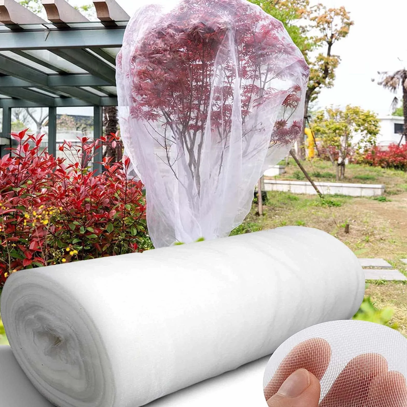 GAOXIAO Red Malla para Cubrir Árboles Frutales, Red Anti Insectos, Malla Antiinsectos, Red Anti-Insectos Malla Fina para Proteger Verduras Plantas Flores Frutas de Jardín 80 Mesh 4x10m
