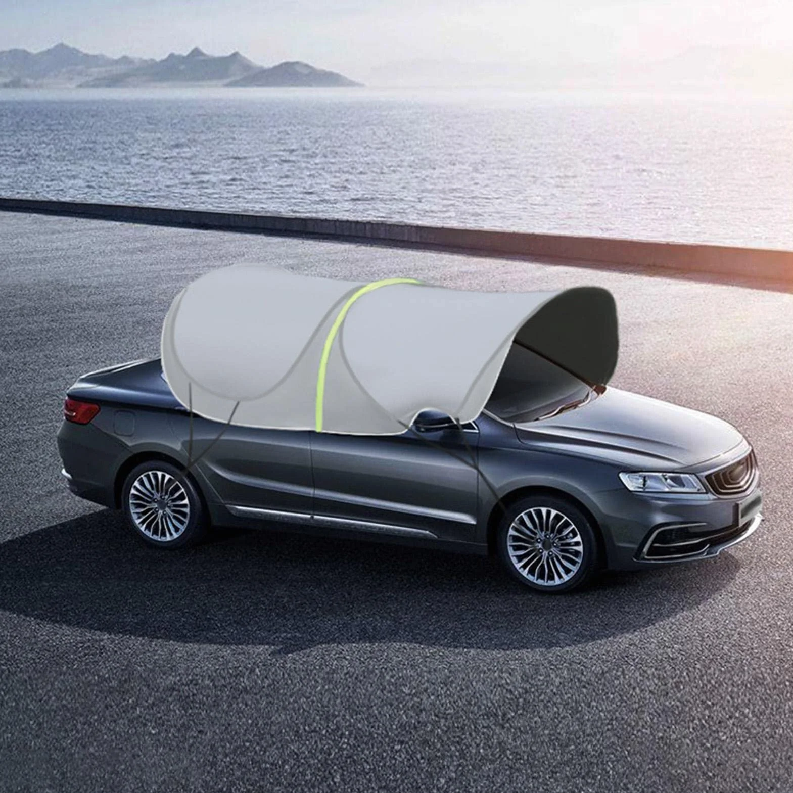 Cubierta para Coche Protección Solar UV Plegable Portátil Carpa Móvil