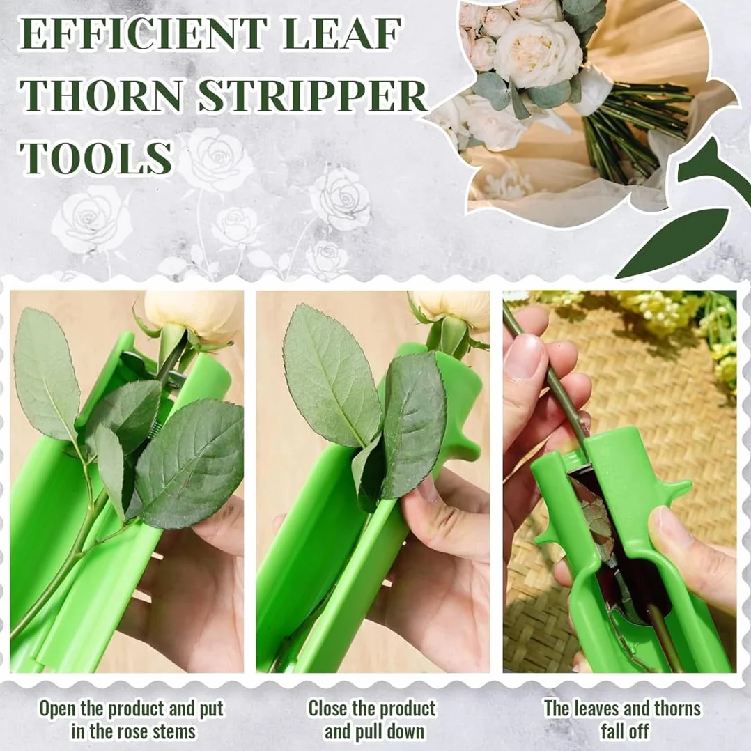 Desespinador de Rosas Eficaz, Herramienta de Eliminación de Espinas, Juego de Cuchilla para Jardinería