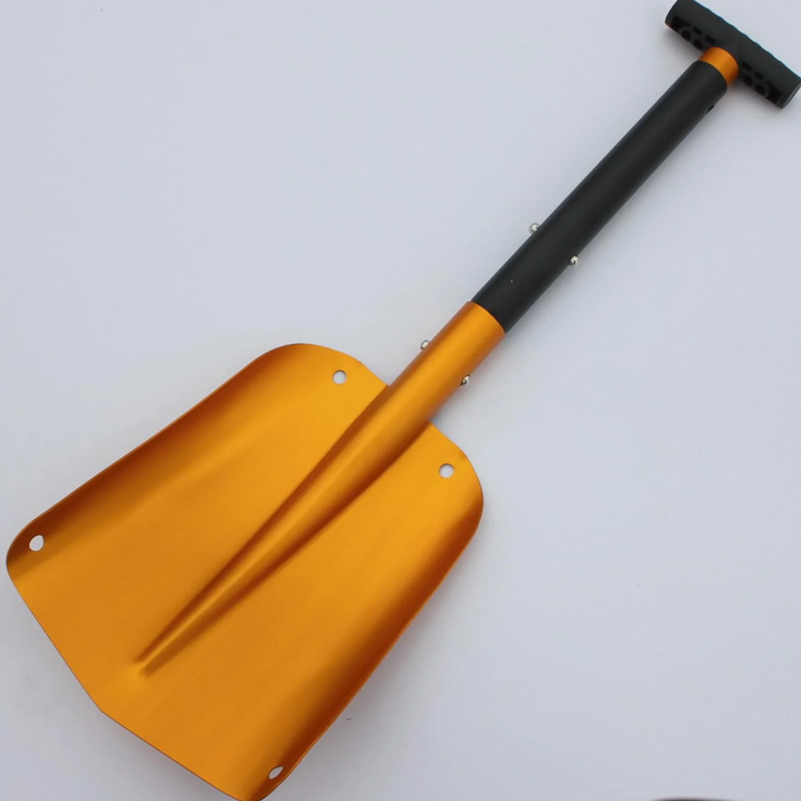 Pala de nieve plegable de aluminio portátil para emergencias y senderismo