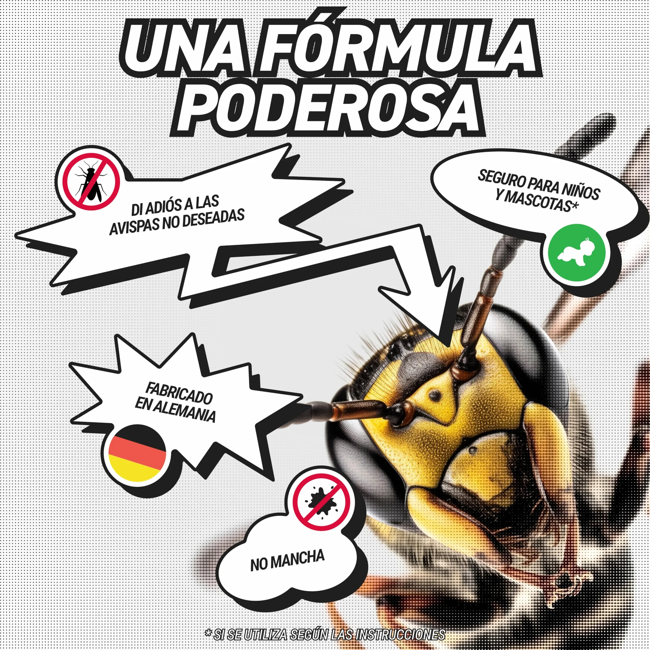 RepellShield® Spray Antiavispas 250 ml Citronela Geraniol Seguro Niños Mascotas Plantas