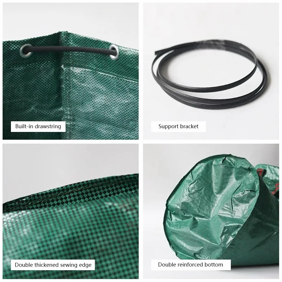 Bolsa Jardin Bolsa de residuos de jardín de 500L/300L/120L, bolsa de almacenamiento plegable duradera y reutilizable para hojas de jardín, malezas y hierbas Sacos de Jardin(120L)