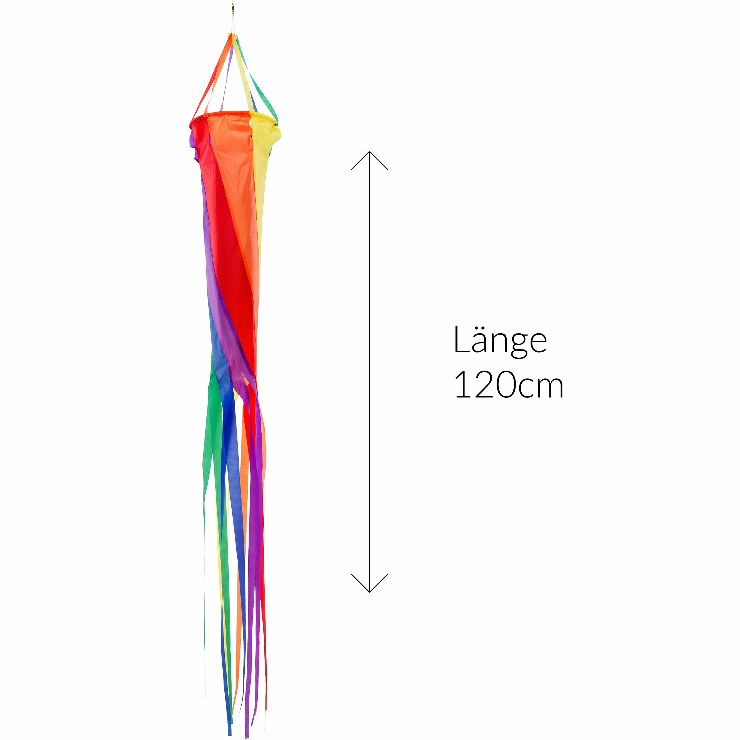 Wolkenstürmer® Carillón de viento arco iris resistente a los rayos UV para jardín 120 cm aluminio