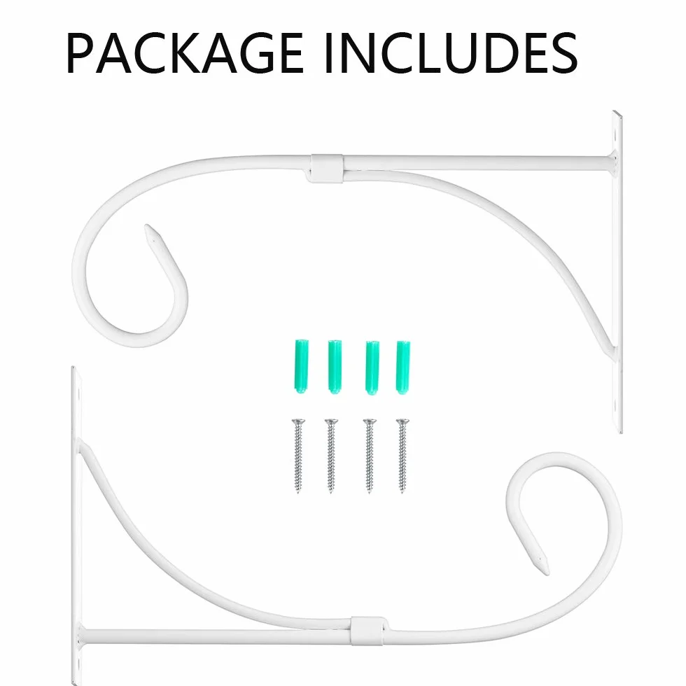 Nuptio Soporte para Cesta Colgante Blanco, Ganchos para Colgar Pared, Soporte para Plantas
