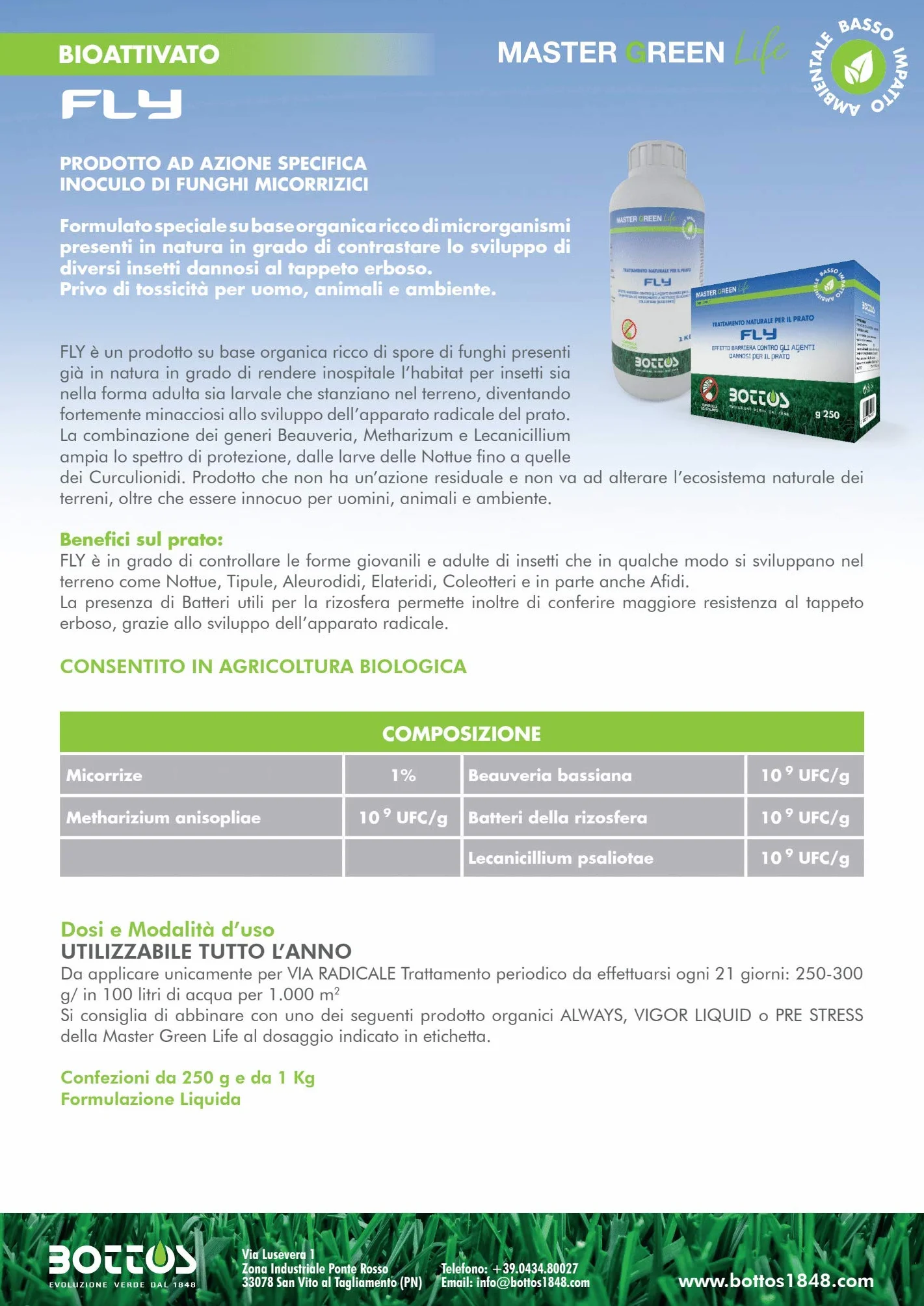 Fly Tratamiento natural para césped barrera contra insectos 250 g