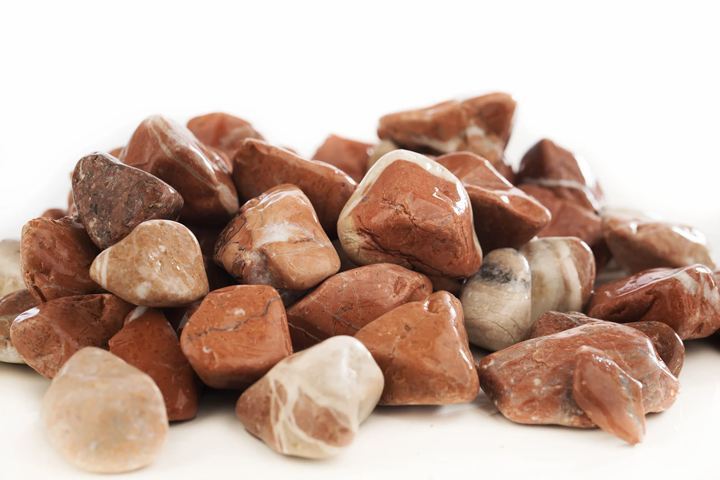 Canto Rodado Rojo 20/42 10 Kilos Piedras Decorativas para Jardín Drenaje