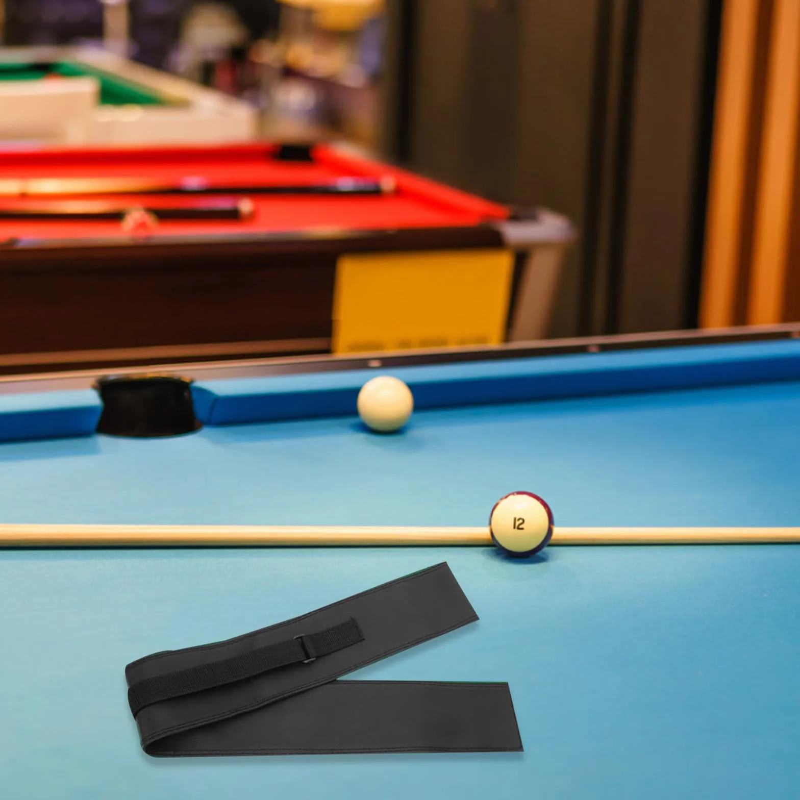 Bolsa de Taco de Billar Portátil con Guante para 1/2 Snooker