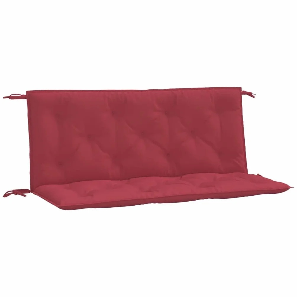 vidaXL Cojines de Banco de Jardín 2 uds, Almohadas de Asiento Respaldo, Almohadillas para Muebles, Decoración para Patio Salón, Rojo Tinto