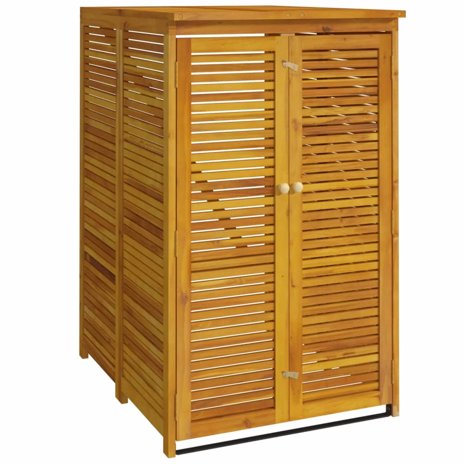 Festnight Cobertizo Contenedor Basura 70 x 89 x 117 cm Madera Jardín Tapa Abatible Cerradura