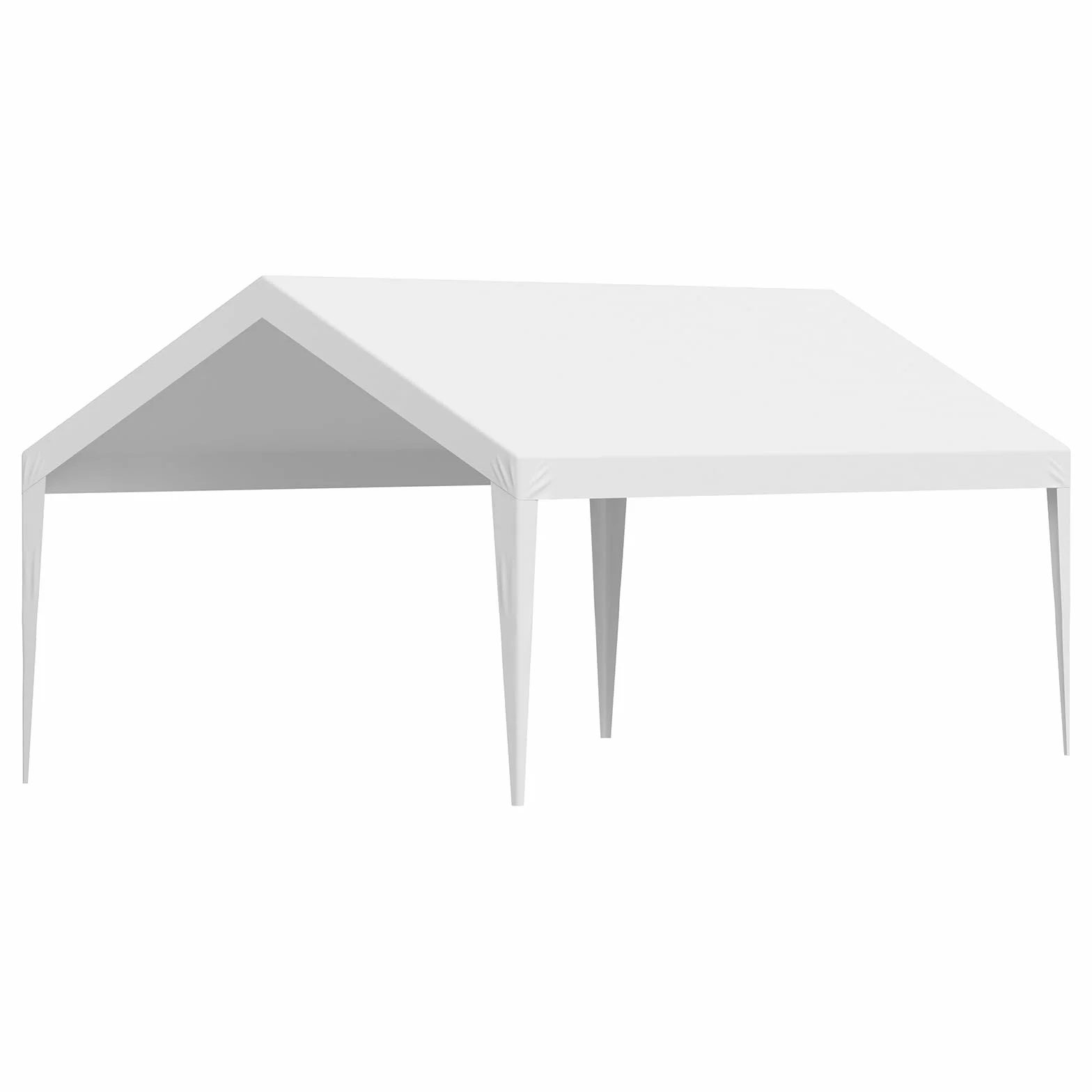 VEVOR Toldo de Repuesto para Cochera 6,09 x 3,65 m, Carpa de Garaje de Polietileno Resistente a los Rayos UV, Blanco