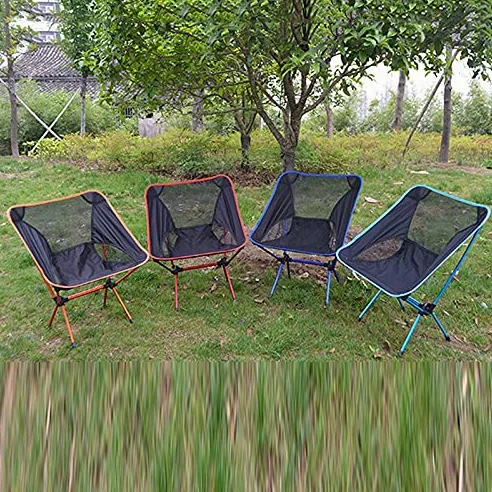 Tumbonas al aire libre, silla de gravedad cero, tumbonas de patio, sillas reclinables plegables Silla de camping Silla de camping plegable ligera de aluminio con respaldo bajo compacta for exteriores
