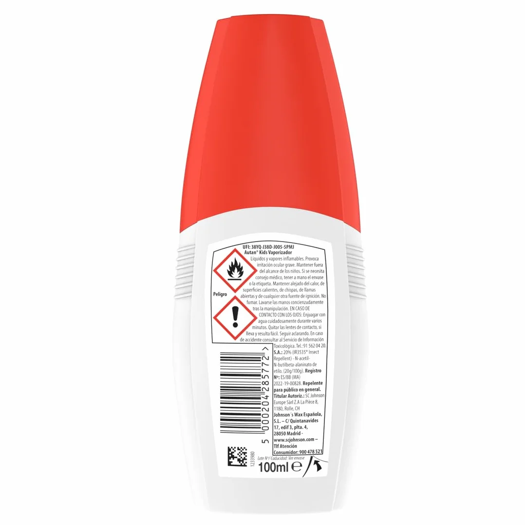 Autan Kids Spray Repelente Mosquitos 1x100 ml Protección 8h