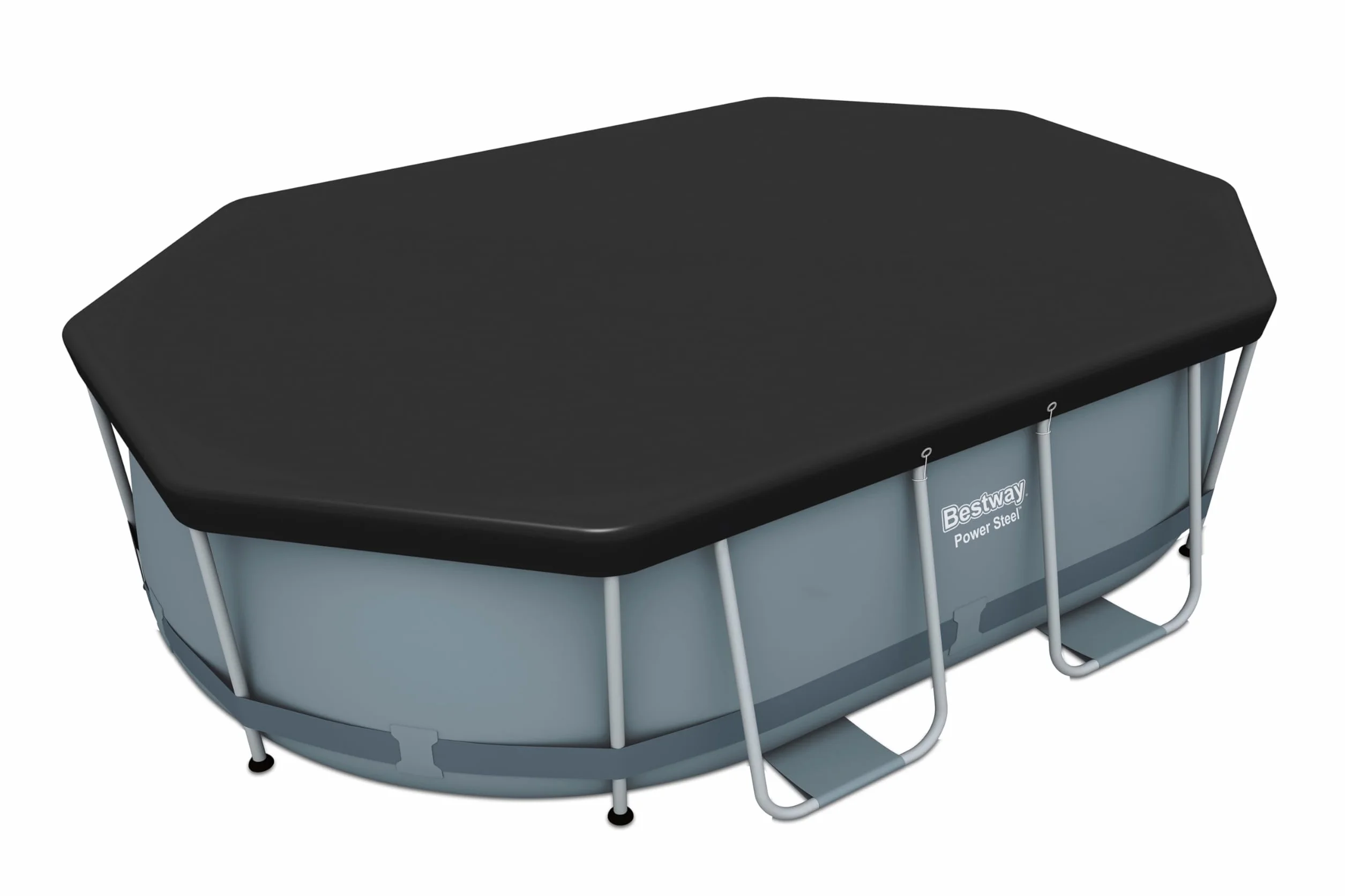 BESTWAY Cobertor Invierno Piscina Ovalado 305x184 cm Negro