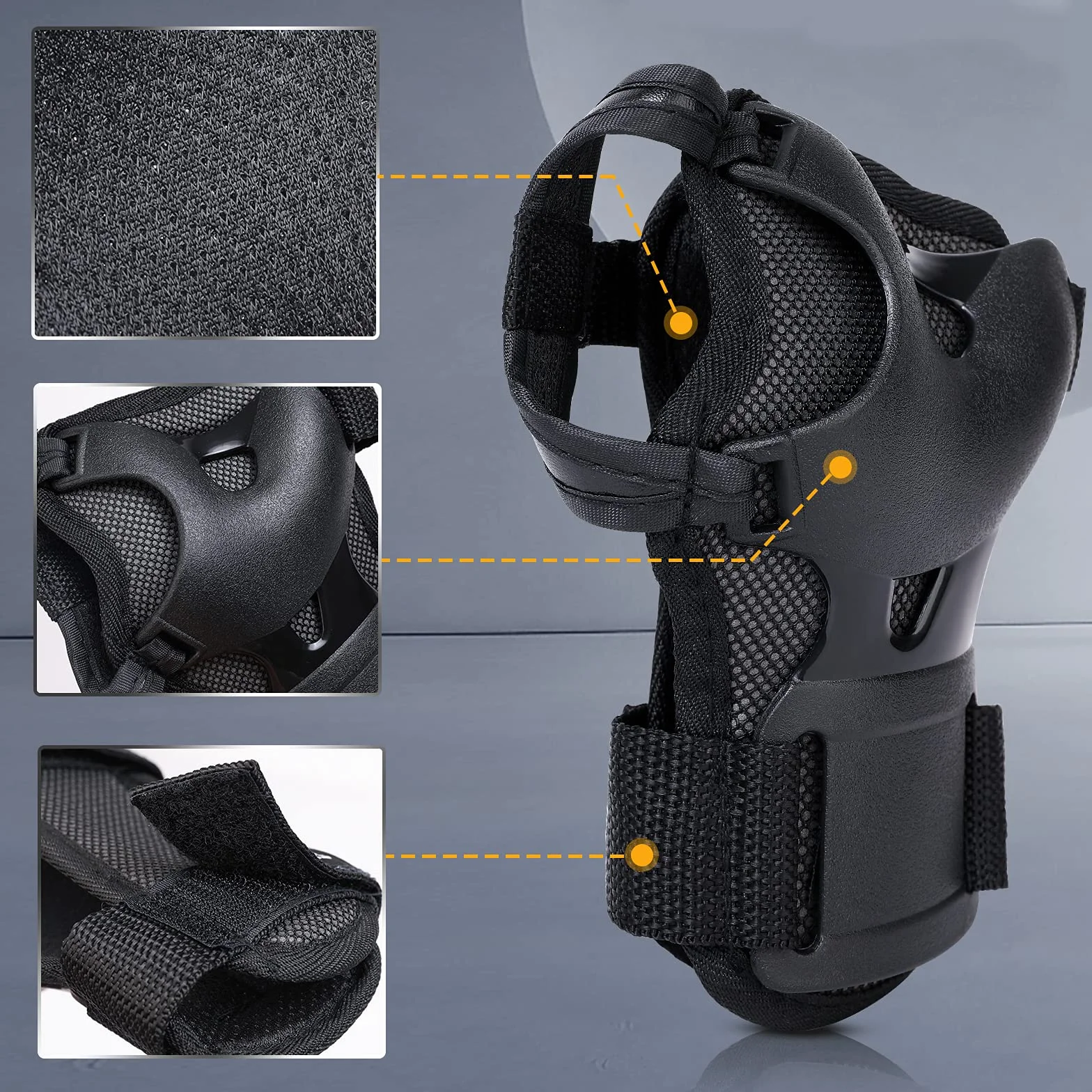 Protecciones Patines Ajustables Rodilleras Coderas Muñequeras para Patinaje Ciclismo Monopatín Bicicleta Skate