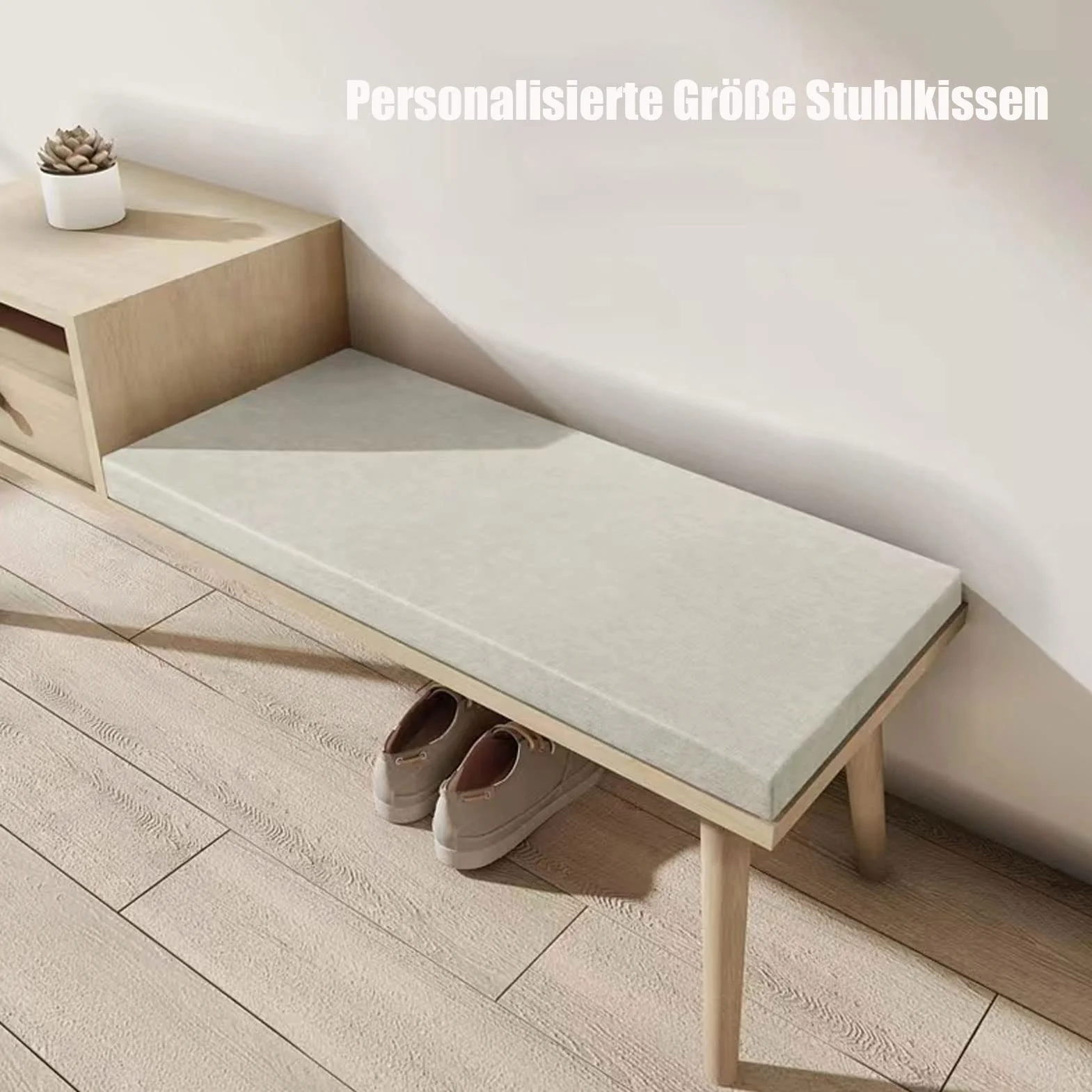 Pcevathiy Cojin a Medida, Cojines para Bancos Tamaño Personalizado, Cojín Asiento De Silla Larga Interior, Parte Inferior Antideslizante Cojines Sillas Exterior (3cm Espesor)