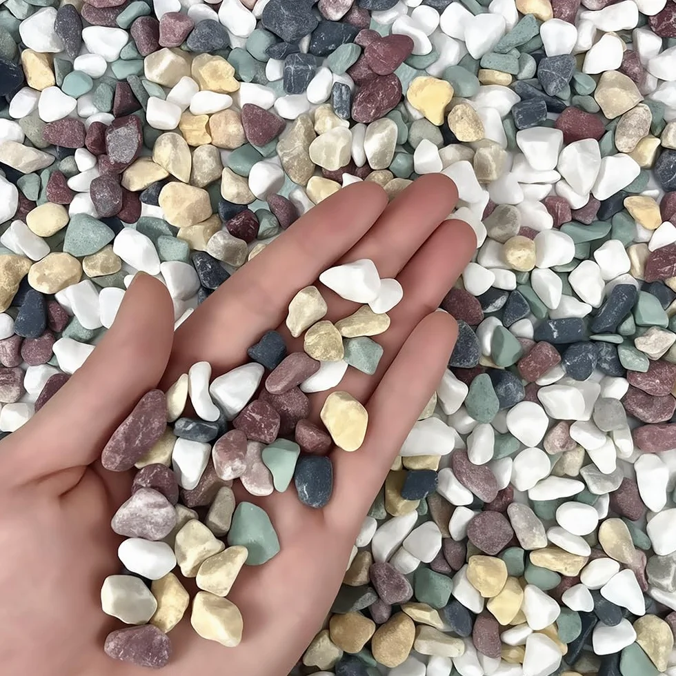 Grava natural 950 g, piedras decorativas para macetas, jarrones, manualidades, acuario
