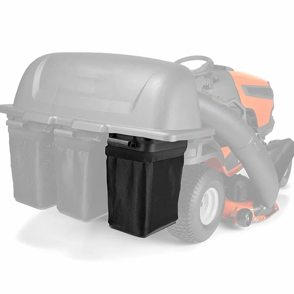 Contenedor de fijación para tractor de césped, contenedor de recogida de césped y hojas de gran capacidad con marco resistente, compatible con modelo 400226 960730028
