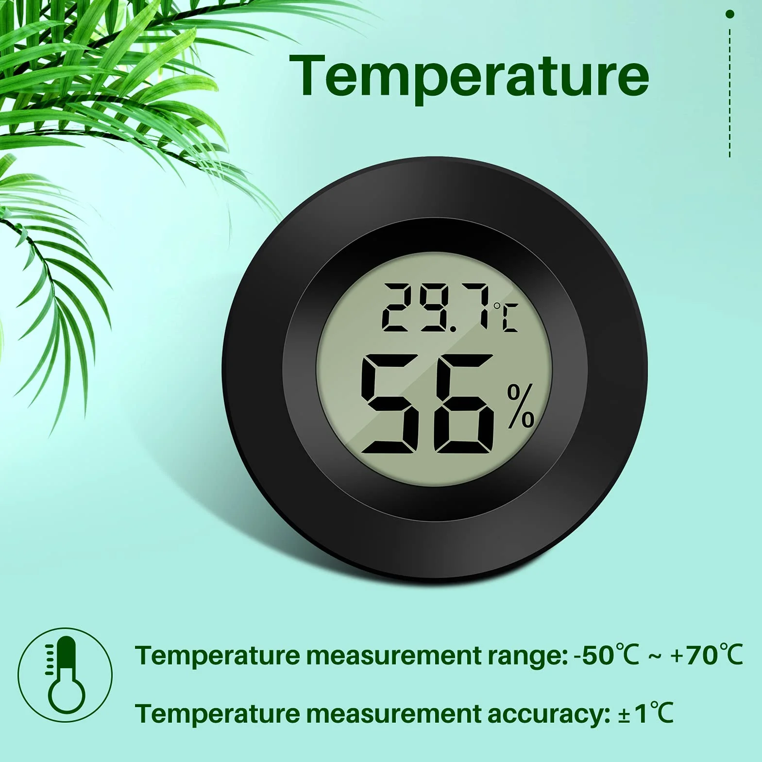 Thlevel Mini Higrómetro Termómetro Digital Interior Exterior Temperatura Humedad 6PCS