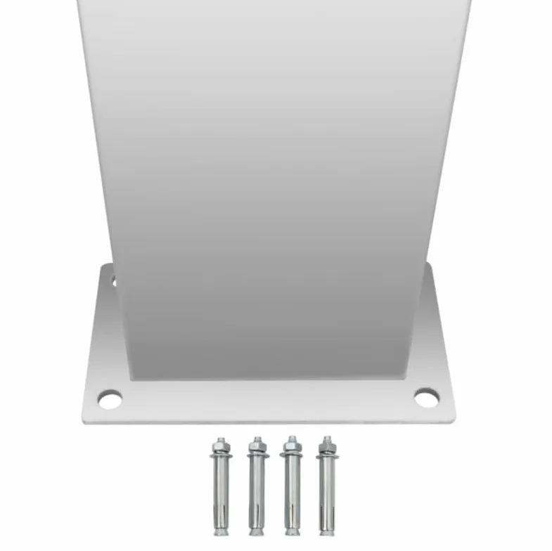 vidaXL Ducha Exterior Acero Inoxidable Curvado Juego Completo