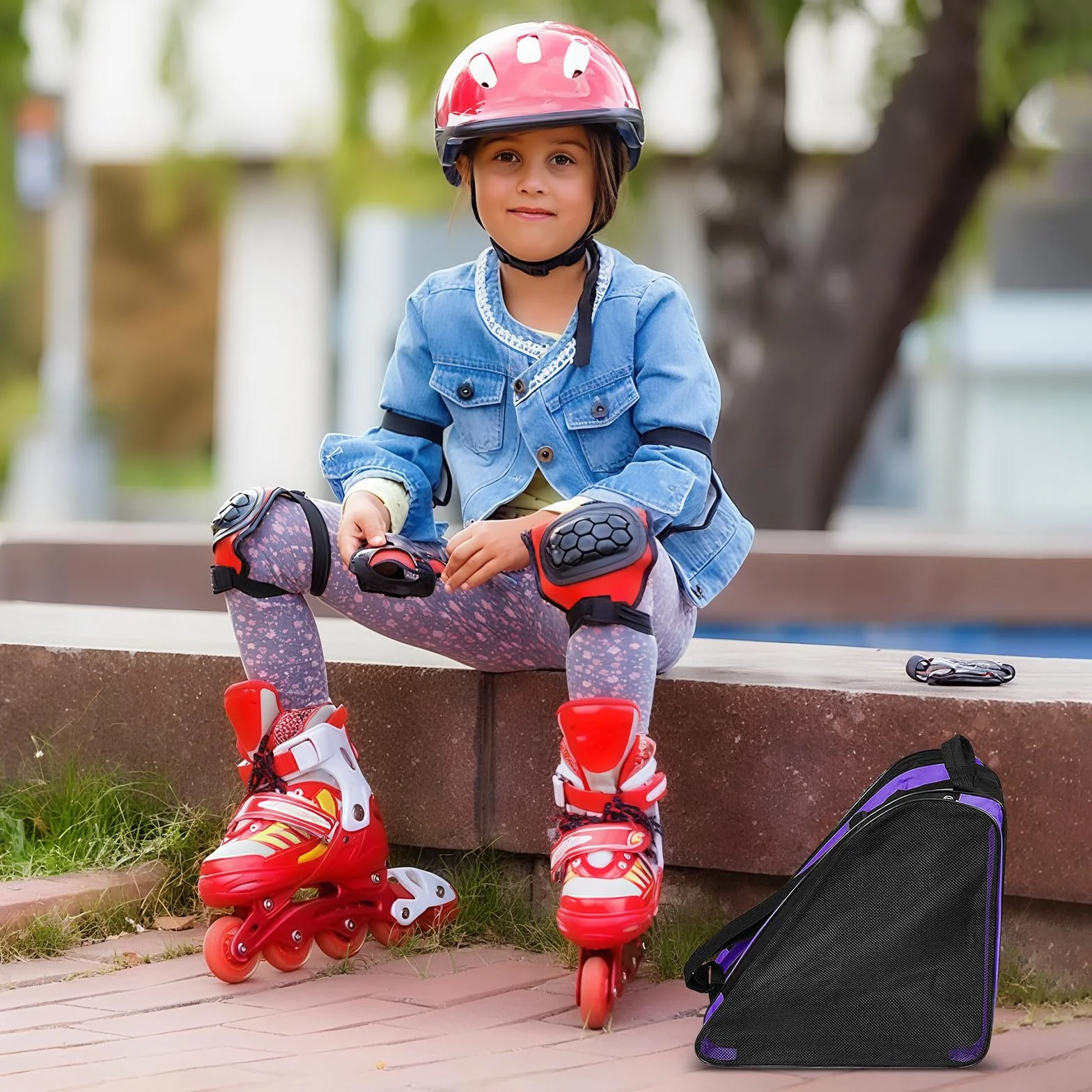 Bolsas de patines para niñas y mujeres, patines en línea, bolsa de patinaje artístico