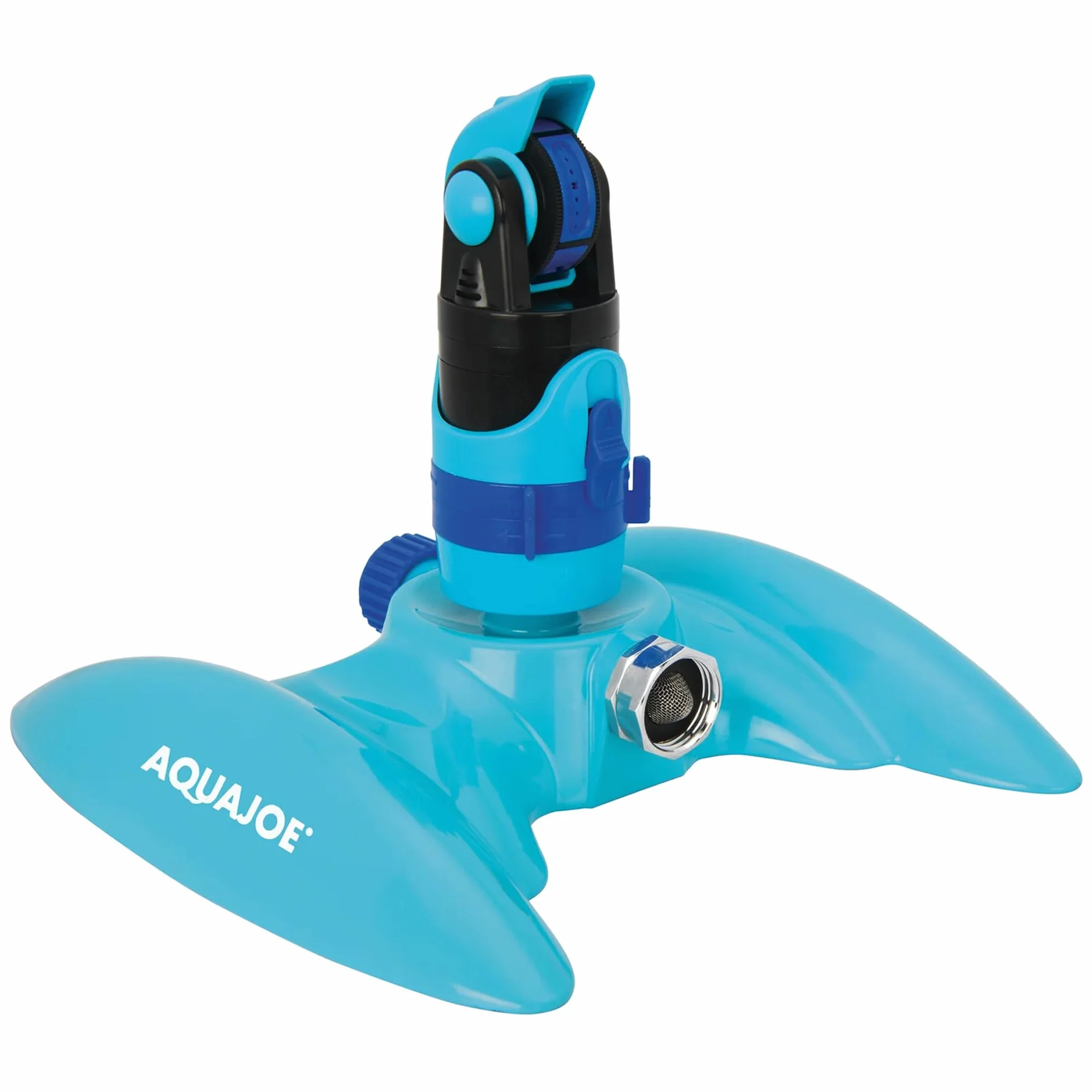 Aqua Joe AJ-MSSBM - Rociador con 4 Patrones y Base de Metal Plana para Cualquier Paisaje