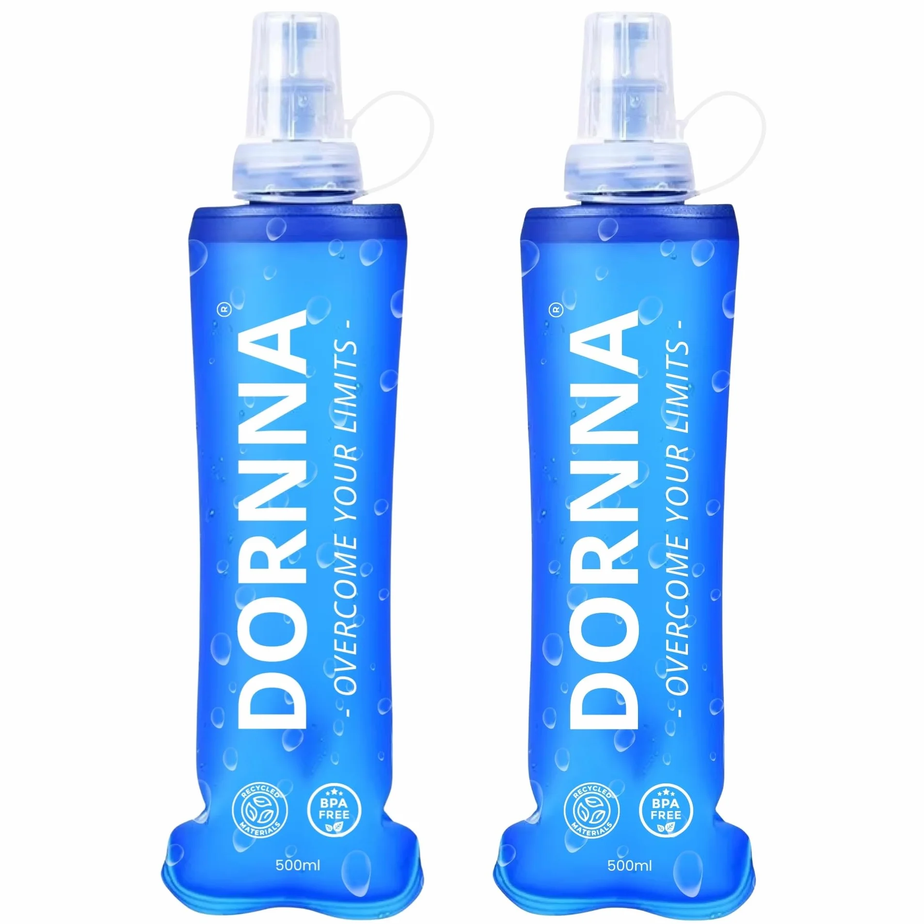 Soft Flask 500ml 2-Pack BPA Free Botella de Hidratación para Running
