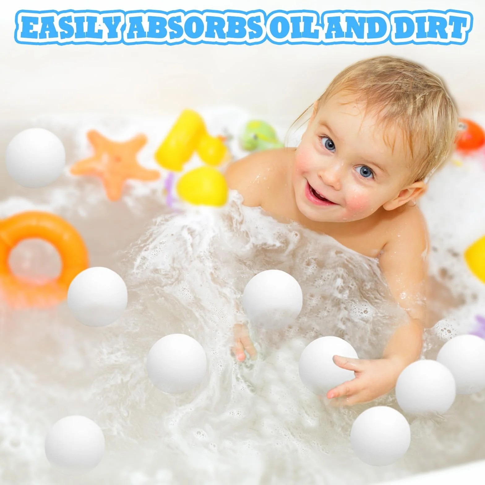 Esponja Absorbente de Aceite, 16 Piezas Reutilizable para Limpieza de Piscina Baño SPA