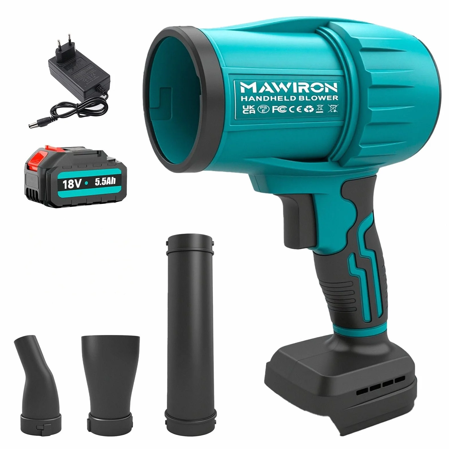 Turbo Soplador de batería con batería de 5500 mAh, 480 km/h, quitanieves, 50000 rpm, soplador de polvo eléctrico, soplador de aire para soplar hojas, nieve, polvo, fuerza de soplado