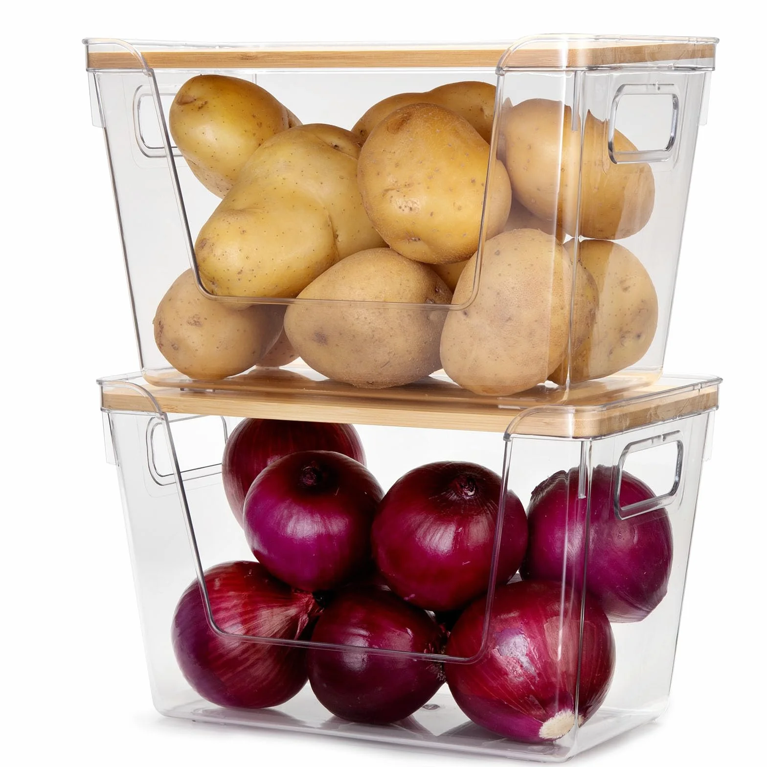 Set de 2 contenedores para patatas y cebollas
