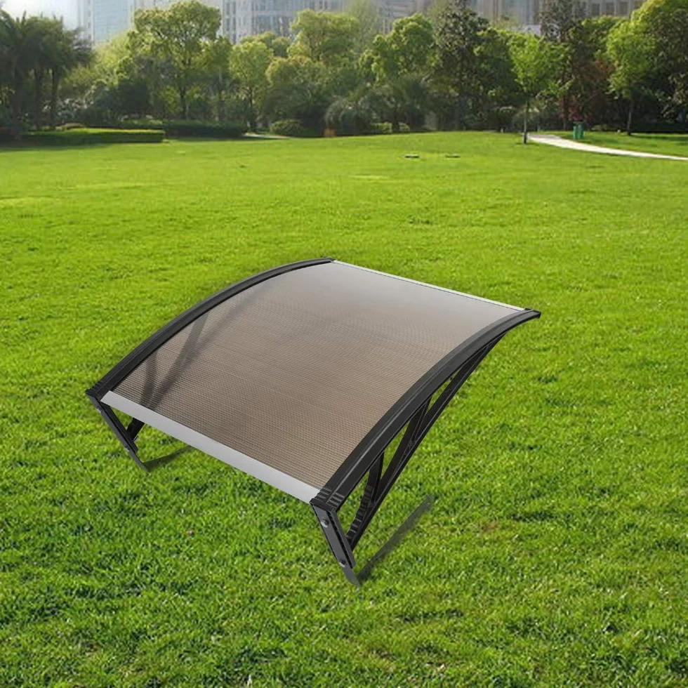 Robot Cortacésped Techo de Garaje Policarbonato a Prueba de Lluvia Protección Solar Dosel (marrón)
