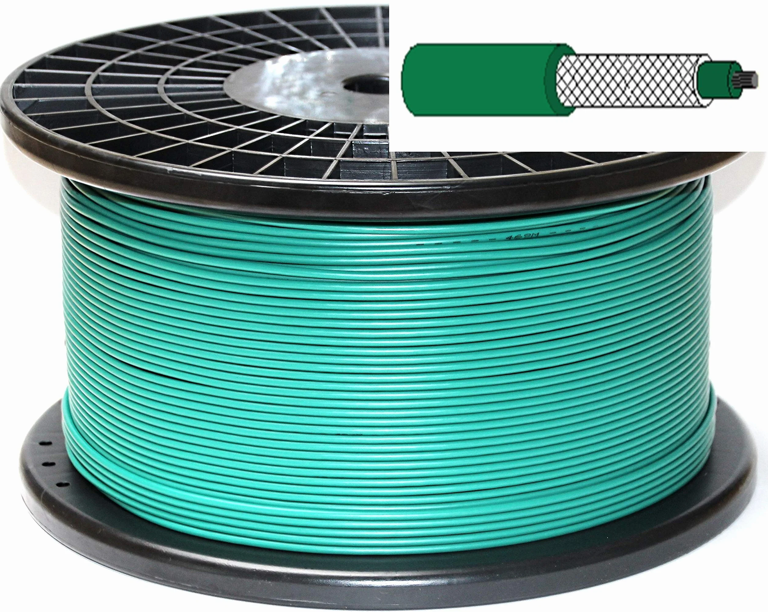 Genisys Cable de Seguridad Compatible con Stiga Autoclip ® + Funda Xtreme Safe-Protection - Cable de protección de limitación del Robot cortacésped - enrollador de Cable - Ø3,8mm, Longitud:100m