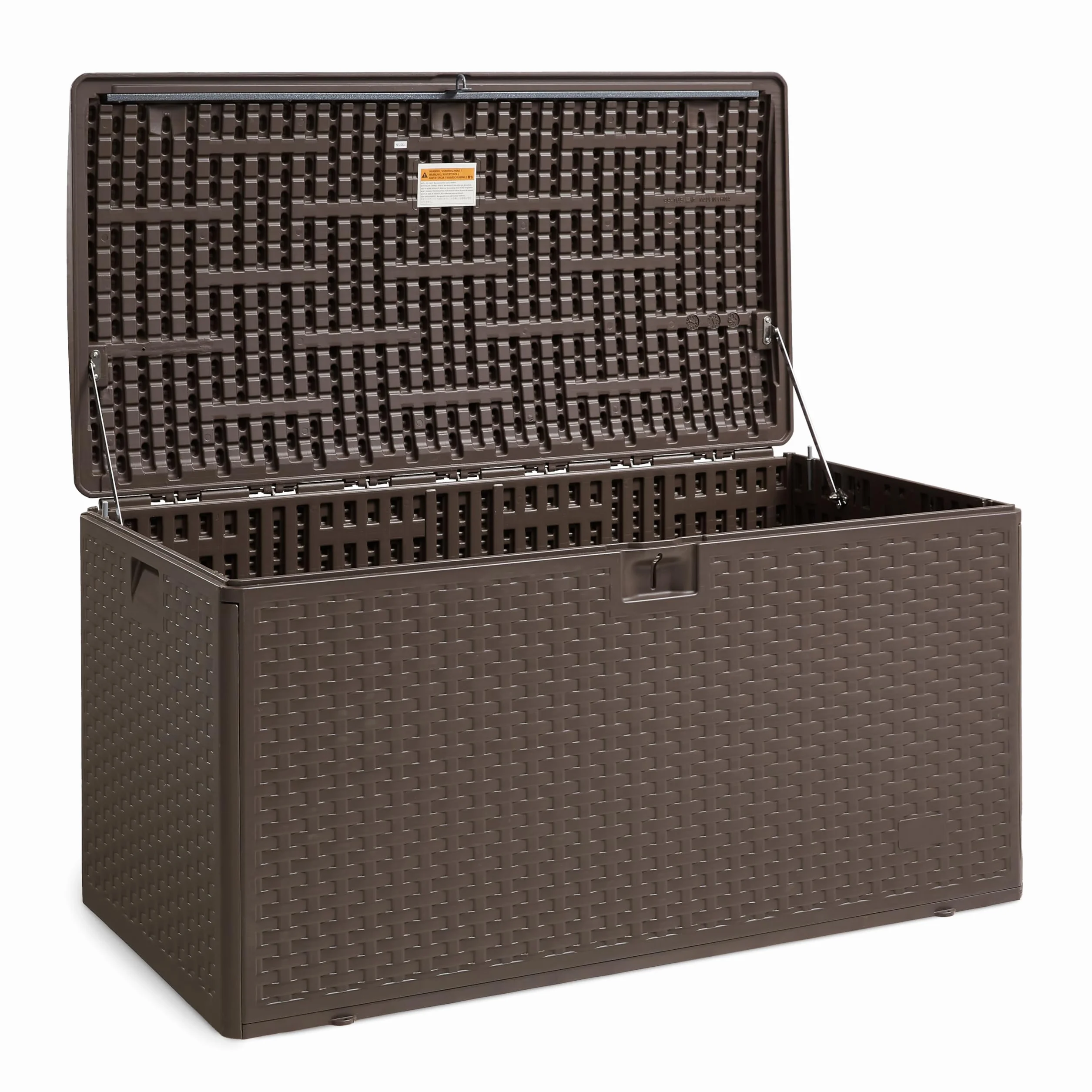 Amazon Basics Arcón para exteriores, caja de almacenamiento 375 l marrón
