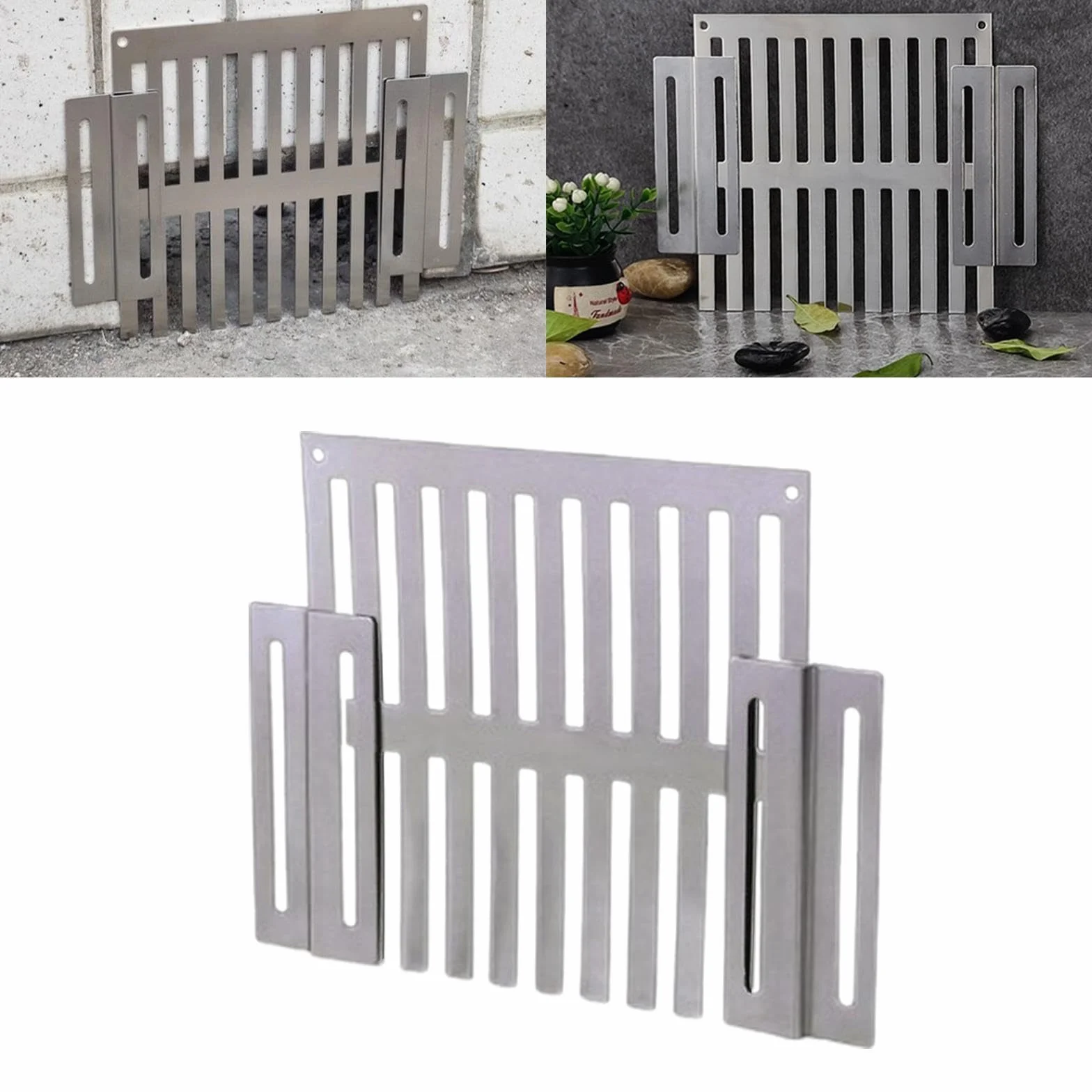 Rejilla de Drenaje de Pared Lateral Deslizante, Protector Resistente a Intemperie, 19.2 cm x 15 cm
