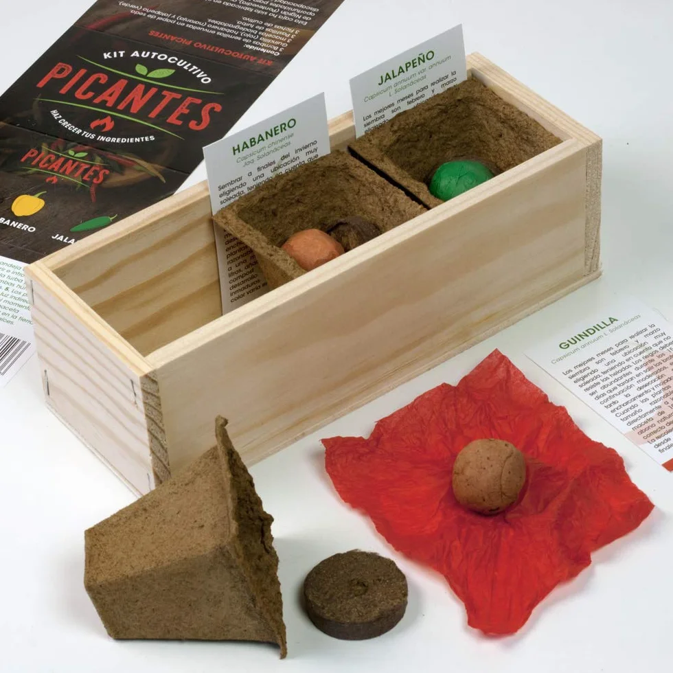 Kit Autocultivo Picantes Guindilla Habanero Jalapeño Cultiva en Casa