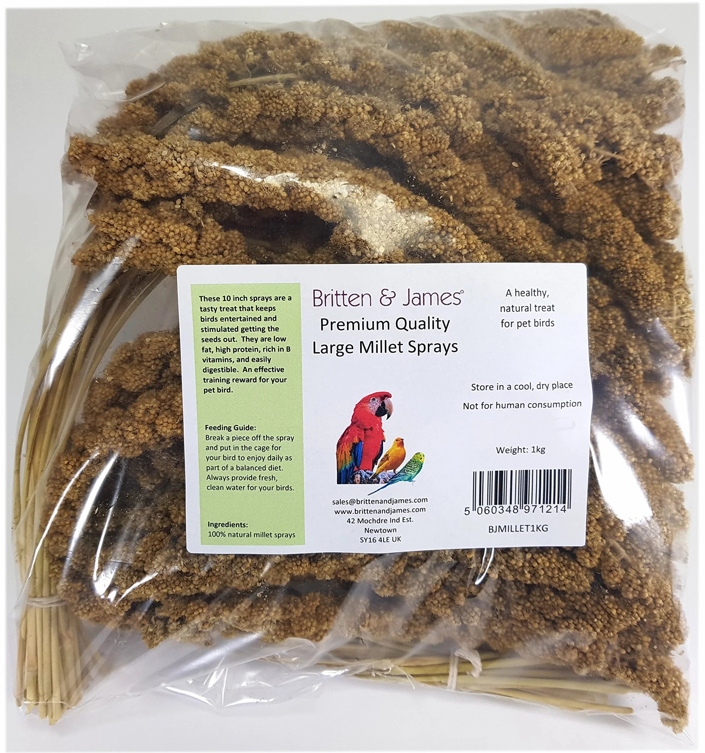 Britten & James® Granos de mijo 10 pulgadas 1 kg