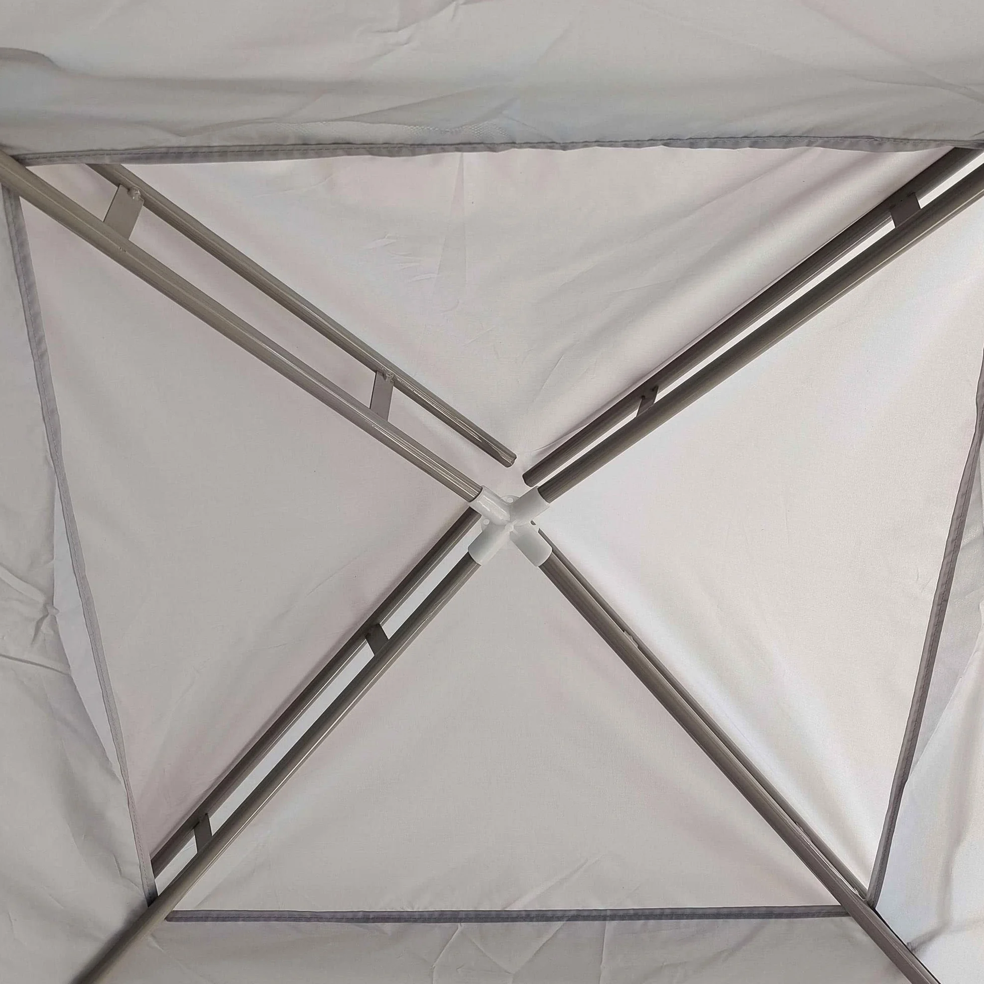 Outsunny Carpa de Jardín 3x3 m Cenador Desmontable de Exterior Gazebo con 4 Mosquiteras Laterales Techo Doble y Marco Metálico Anti-UV Impermeable Pabellón para Terraza Patio Gris