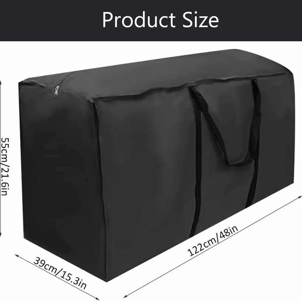 Bolsa de Almacenamiento Grande 210D Tela Oxford Funda Cojín para Muebles 122x39x55cm