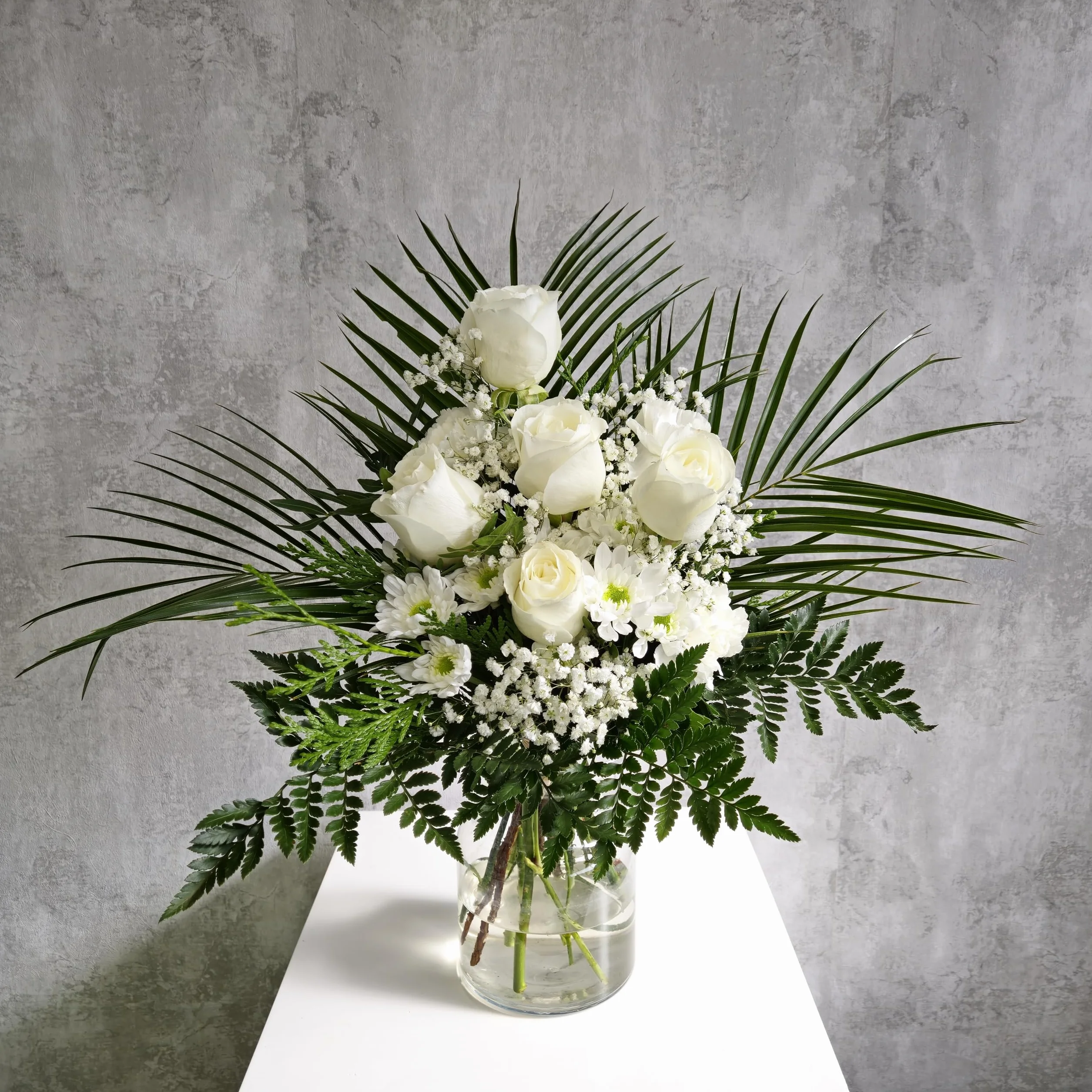Ramos de Flores Naturales Rosas Blancas para Condolencias Ofrenda Floral Fresca Envío 24 h