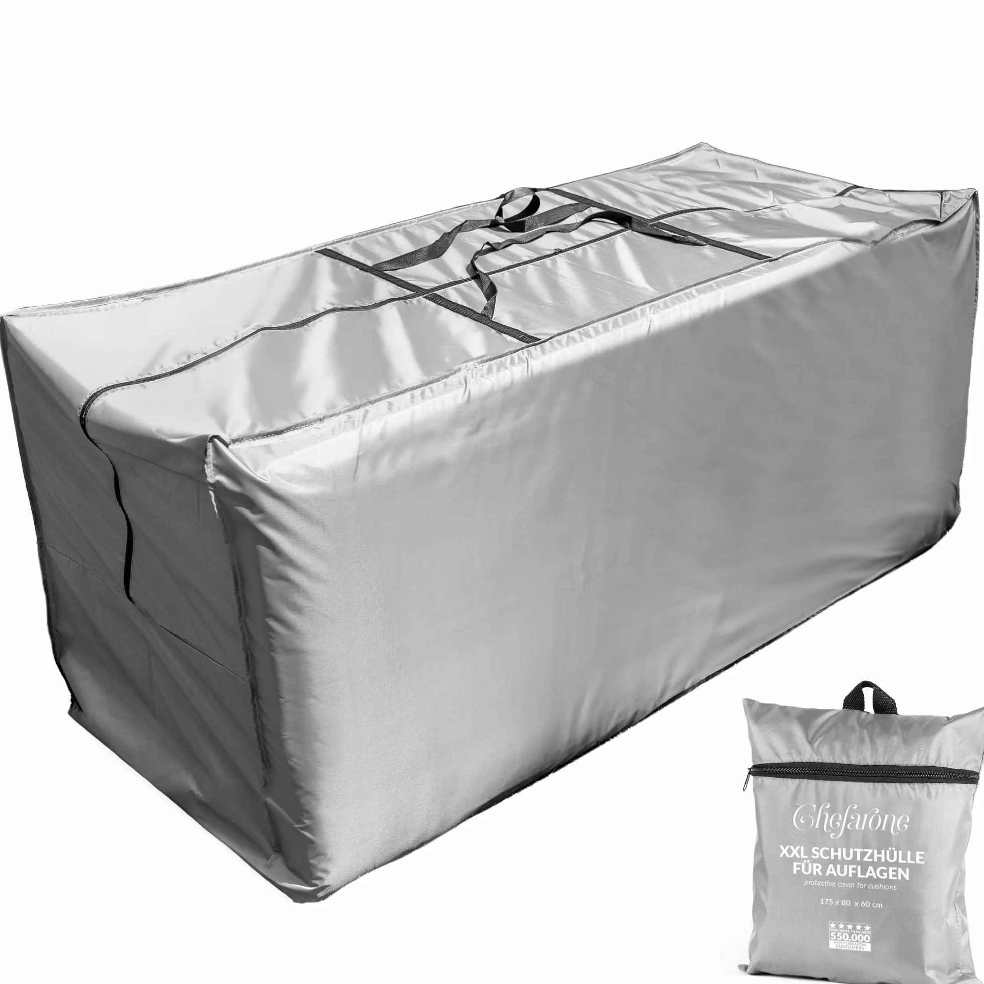 Bolsa de Almacenamiento para Cojines de jardín 175 x 60 x 80 cm Impermeable