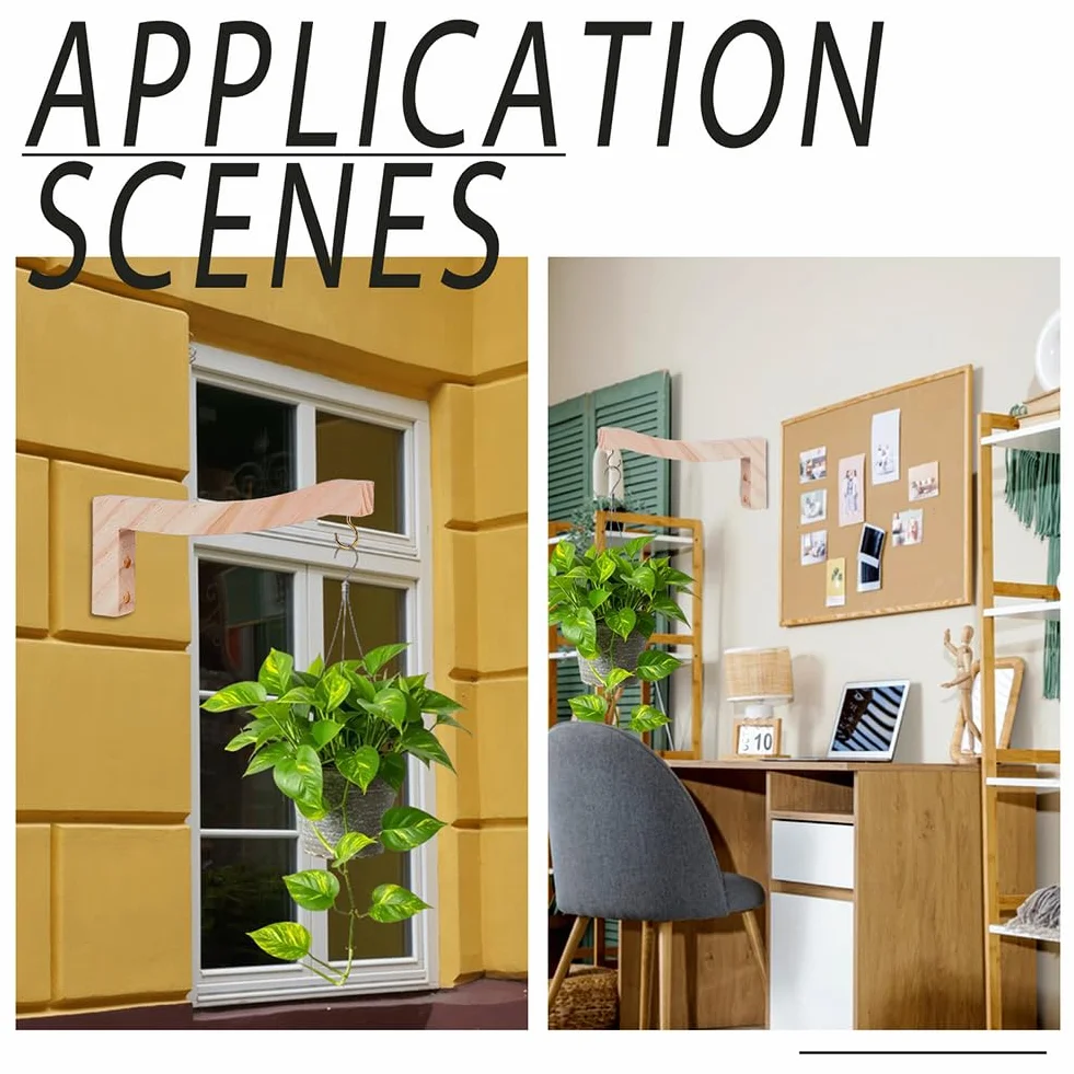 Ganchos de pared para plantas colgantes 7,6 x 4,1 pulgadas interior exterior soportes macetas