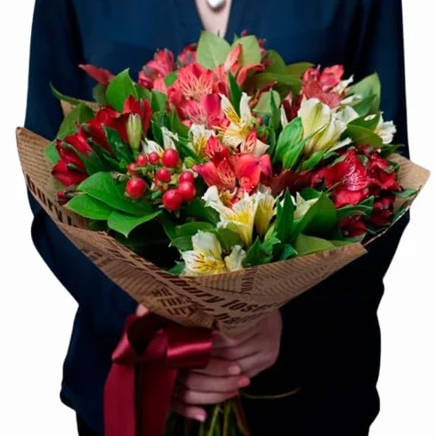 Bouquet de Alstroemerias Naturales - Flores Frescas - DECOALIVE - 30 Flores