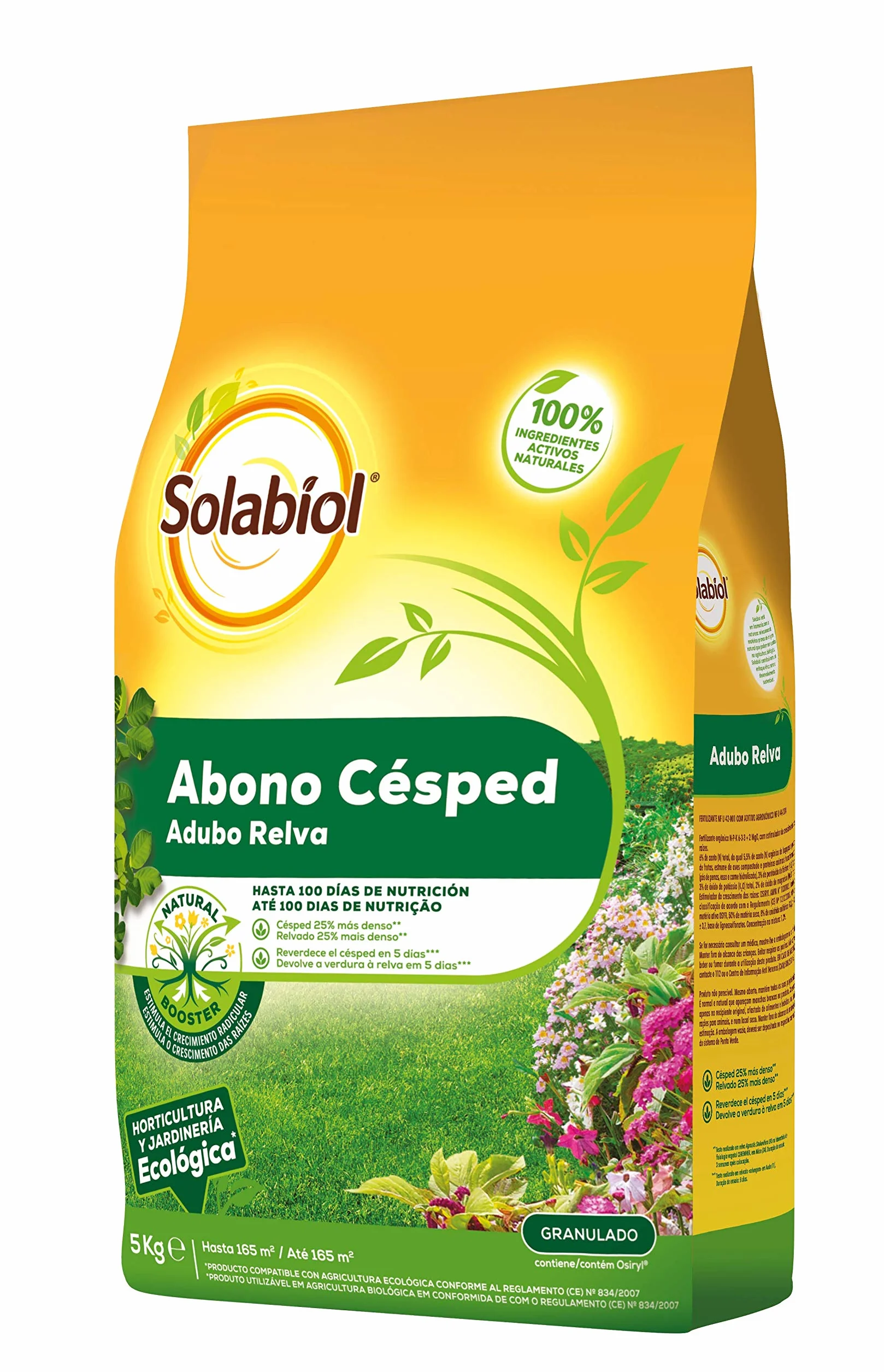 Solabiol Natural Booster Abono para césped 100% natural