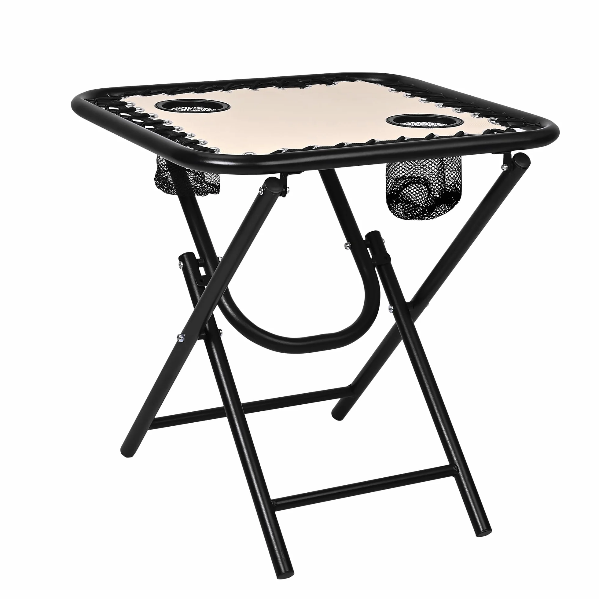 Pack 2 Tumbonas Plegables Reclinables Exterior Gravedad Zero Acero Ligero Portavasos Beige