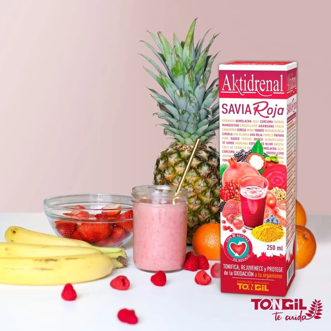 Tongil Aktidrenal Savia Roja 250ml Concentrado de Plantas Vitaminas y Minerales