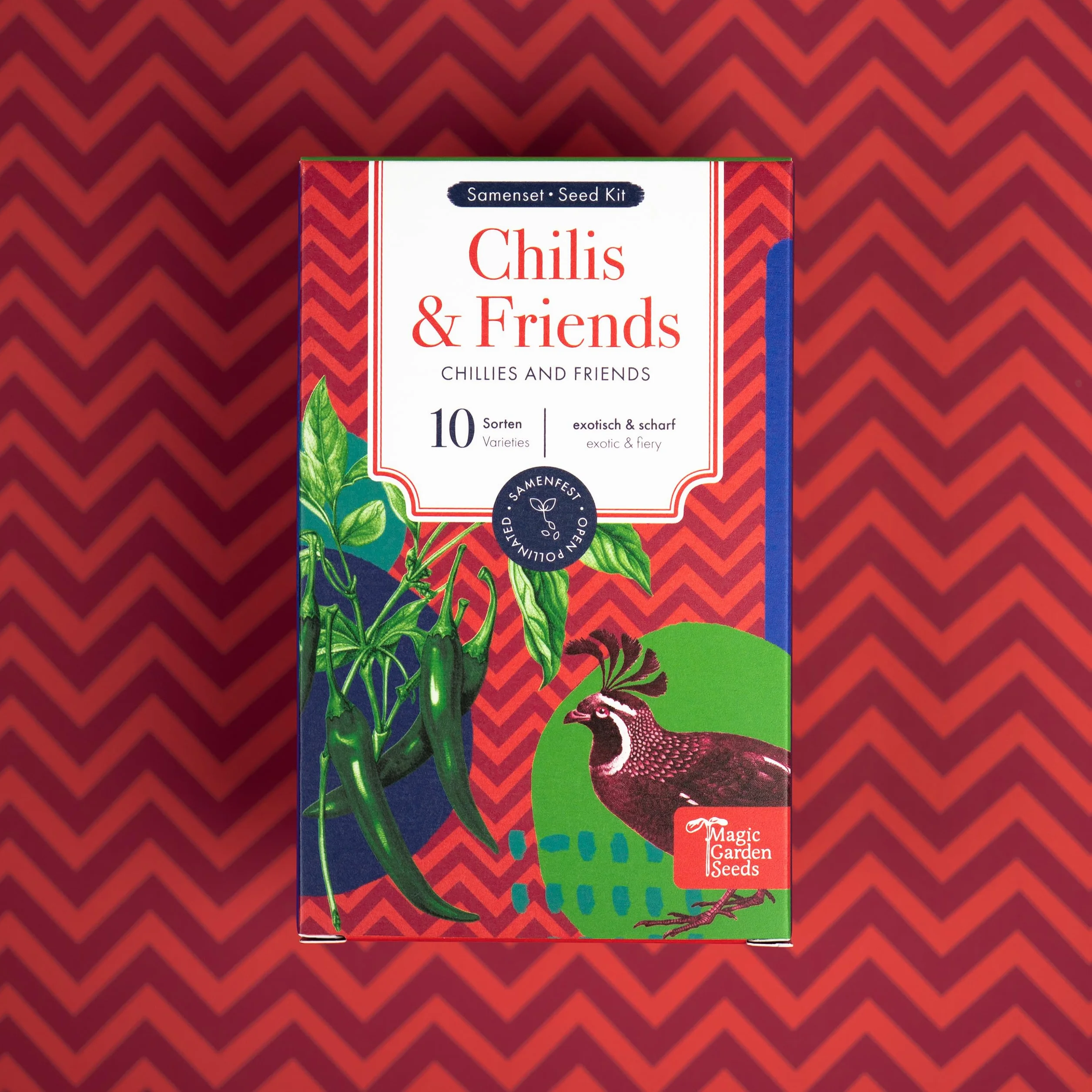 Chiles & Compañeros 10 variedades de chiles y hierbas de polinización abierta Kit de semillas