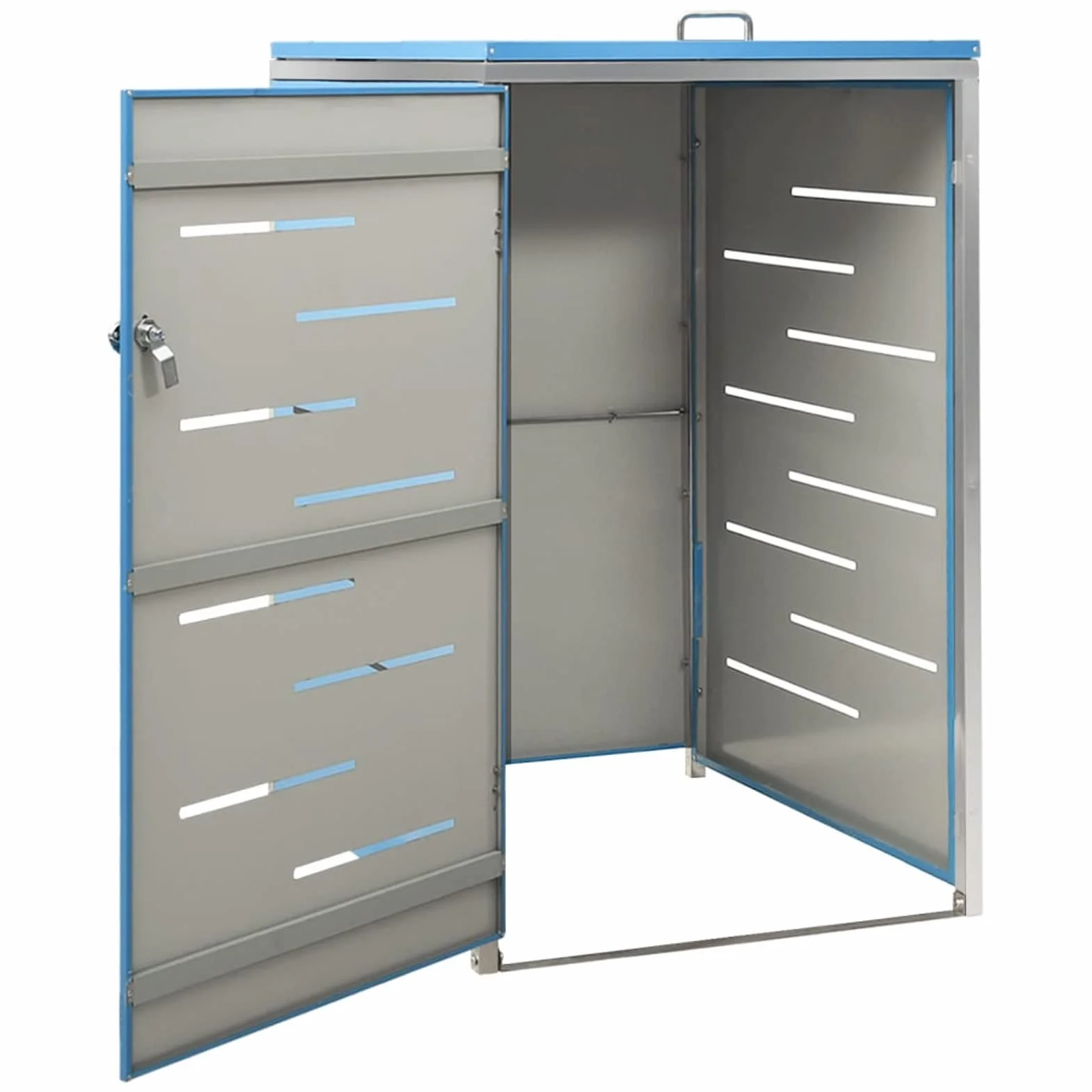 Chusui Cobertizo contenedor Basura Individual Acero INOX 69x77,5x115cm