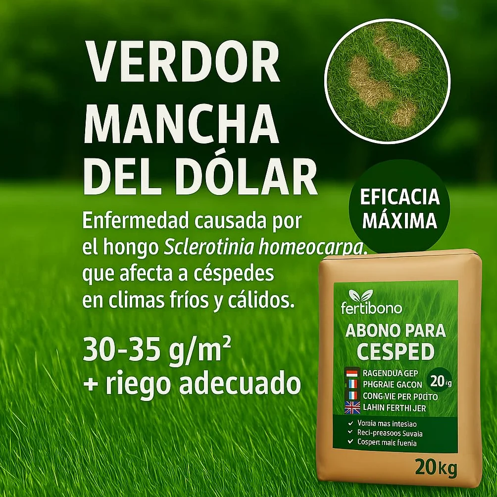 FERTIBONO Abono Cesped 20 kg NPK con Magnesio Hierro Manganeso Azufre Hasta 800 m2
